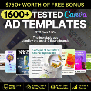 1,600+ Winning Static Ads Canva Templates for High-Converting ADS